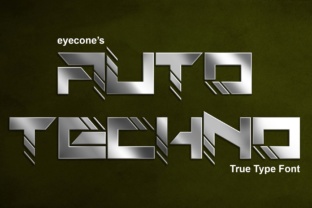 Auto Techno: A Bold Display Font for Makers and Printables Creators