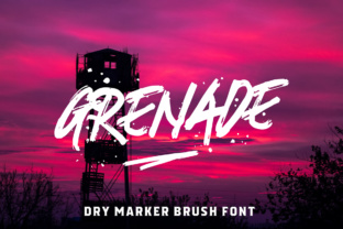 Grenade: A Bold Dry Marker Brush Font for Crafters and Makers