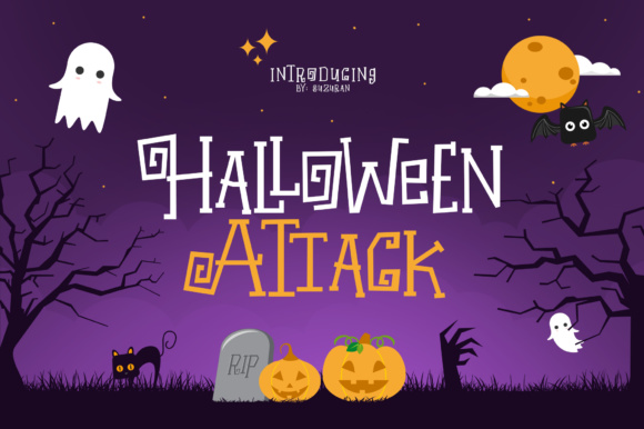 Halloween Attack: A Spooky Display Font for Editorial Design