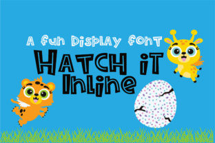 Hatch It Inline: A Blocky Display Font for Colorful Campaign Headlines