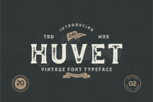 Huvet: A Bold Display Font for Handmade Branding and Product Labels