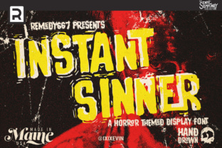 Instant Sinner Font: Vintage Horror Typography for Scroll-Stopping Campaigns
