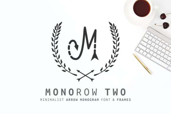 Monorow Two: A Minimalist Arrow Monogram Font for Modern Branding