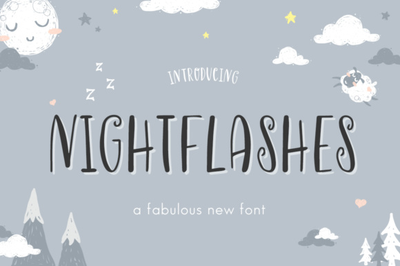 Nightflashes: A Whimsical Display Font for Crafters and Product Designers