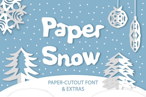 Paper Snow: A Playful Cutout Font for Winter-Themed Branding