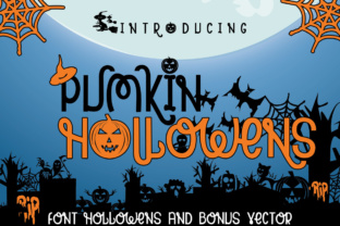 Spooky Elegance with Pumpkin Hollowens Font
