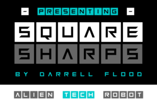 Squaresharps: A Futuristic Display Font for Modern Design Projects