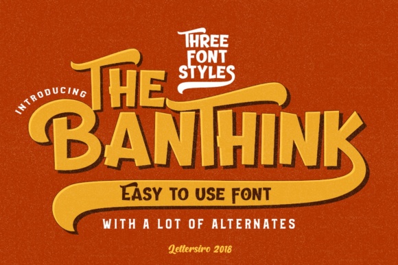 The Banthink: A Playful Display Font for Modern Editorial Design