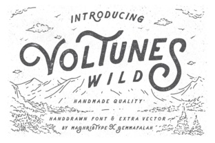 Voltunes: A Vintage Hand Lettered Font for Crafters and Makers